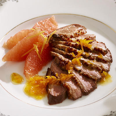 duck breast with grapefruit