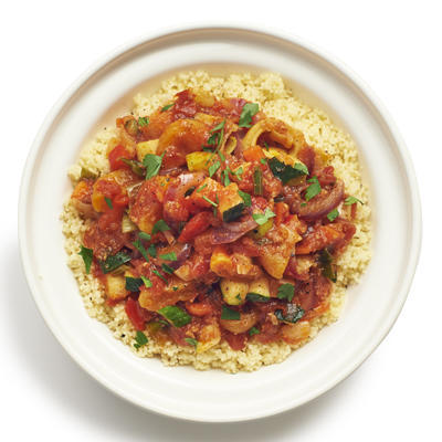 couscous with vegetable sauce and apricots