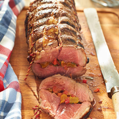 leg of lamb with spicy filling