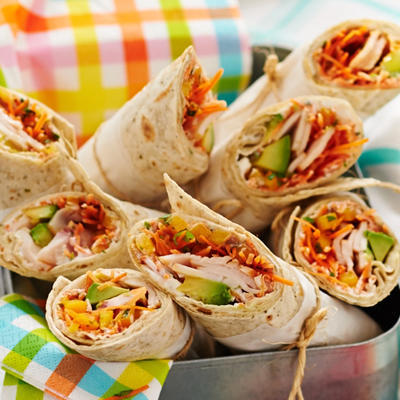 wrap with smoked chicken