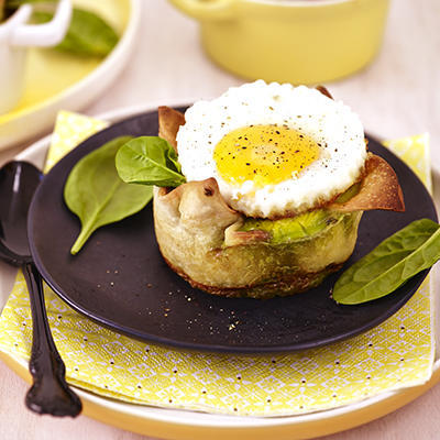 spinach pie with egg