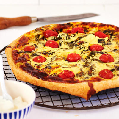 savory cheesecake with spinach