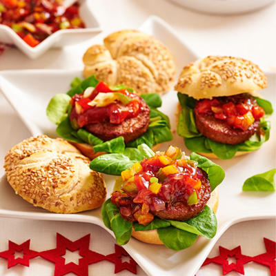 sandwich vegetarian burger with paprika
