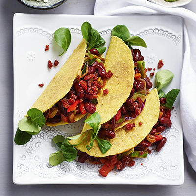 tacos with kidney beans