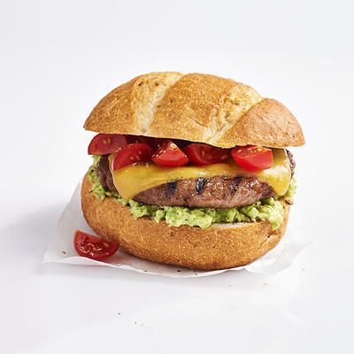 bbq burger with avocado