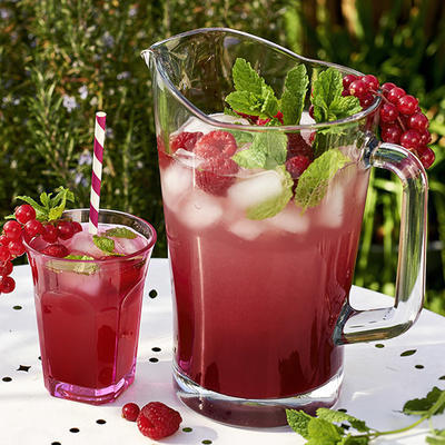pomegranate drink with mint