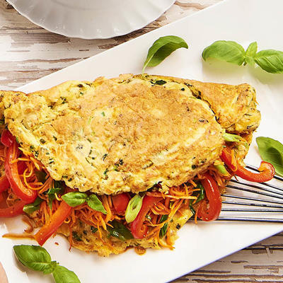 herbal omelette with vegetables