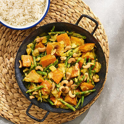 pumpkin curry with green beans