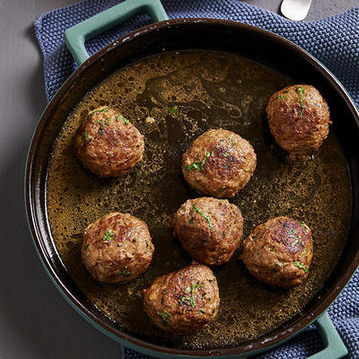 meatballs with ham and cheese