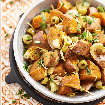 sweet-potato salad with green olives