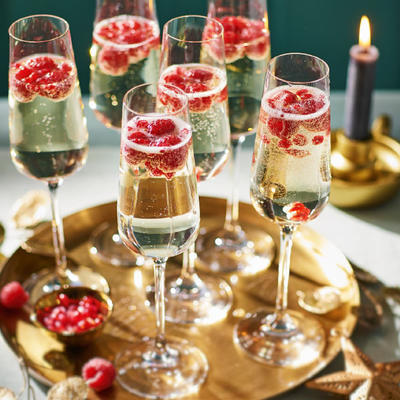 champagne with red fruit