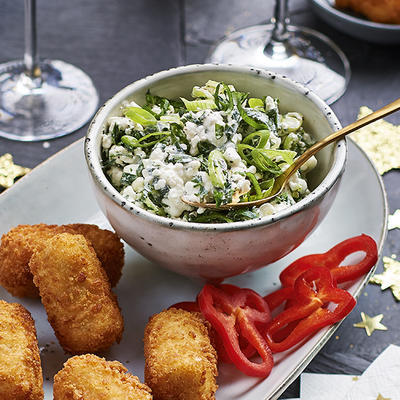 goat cheese croquettes with herb dip