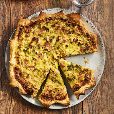 quiche with ham and leek