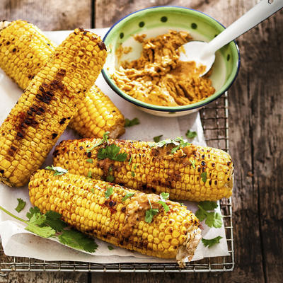 corn on the cob with spicy butter