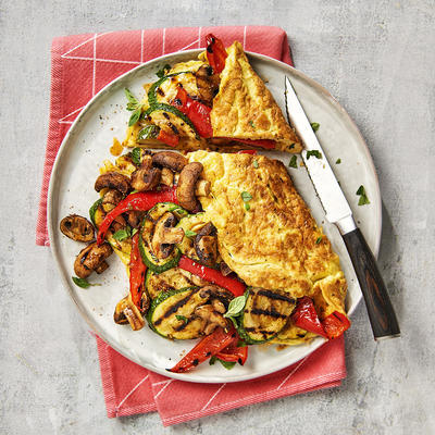 omelette with roasted vegetables