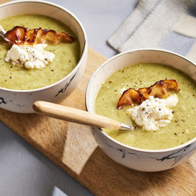 broccoli soup with bacon