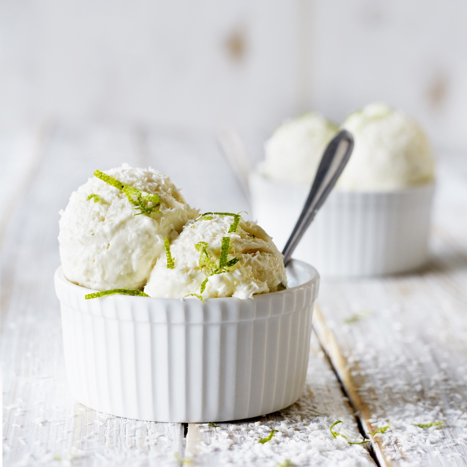 Coconut-lime grass semifreddo Coconut-lime grass semifreddo