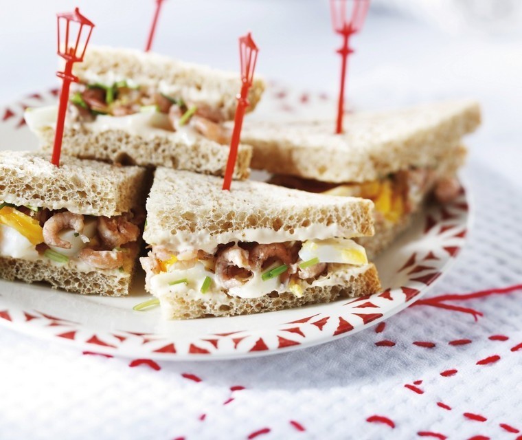 Sandwich with Dutch shrimps Sandwich with Dutch shrimps