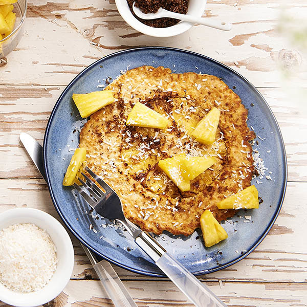 Oatmeal pancake with pineapple Oatmeal pancake with pineapple