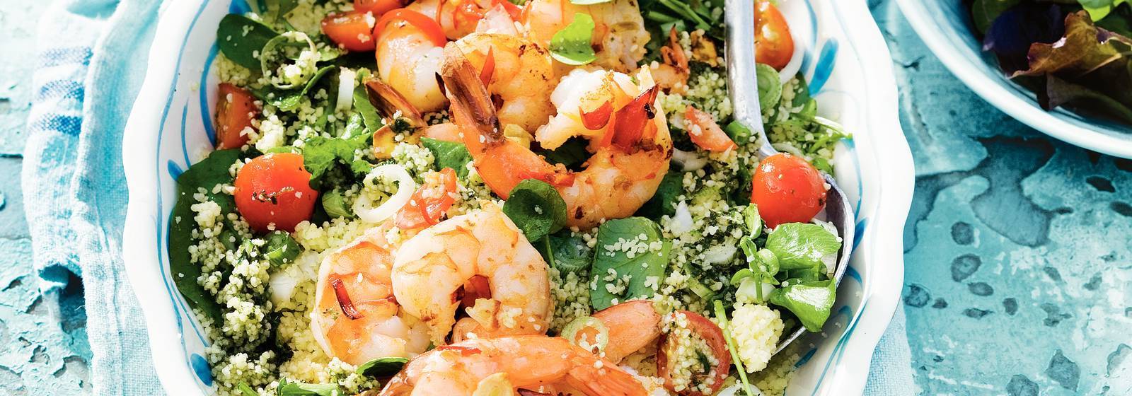 Couscous with spicy shrimps Couscous with spicy shrimps