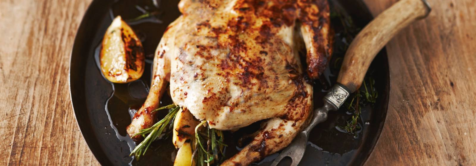 Chicken stuffed with herbs and lemon Chicken stuffed with herbs and lemon