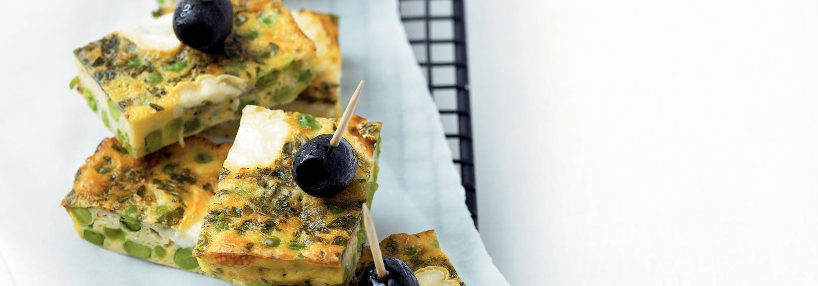 Frittata with peas and goat's cheese Frittata with peas and goat's cheese