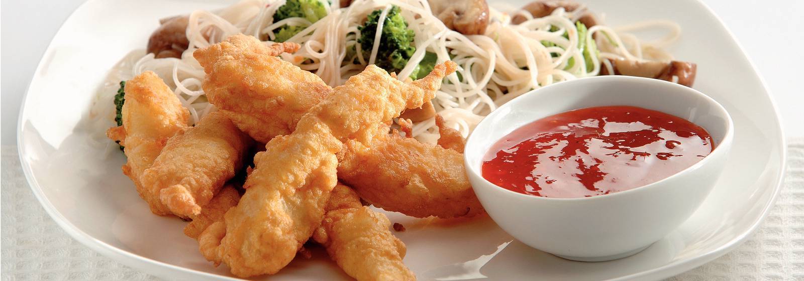 Fish tempura with sweet chili Fish tempura with sweet chili