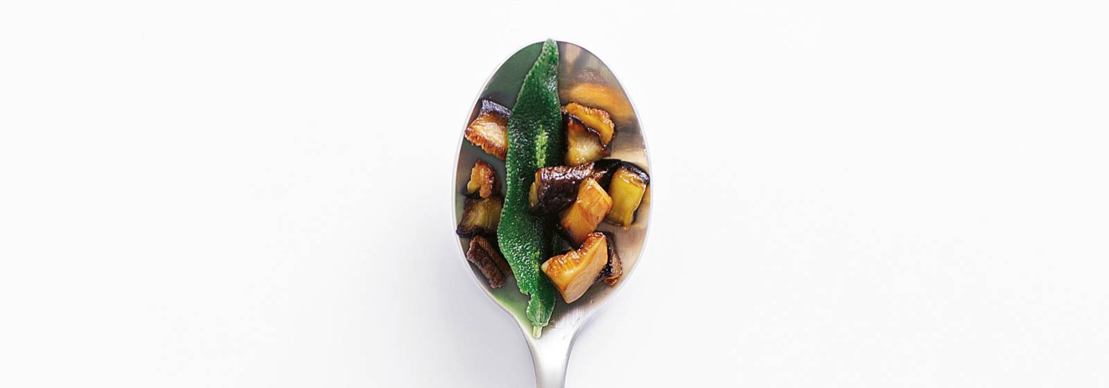 Mushroom caviar with crispy sage Mushroom caviar with crispy sage