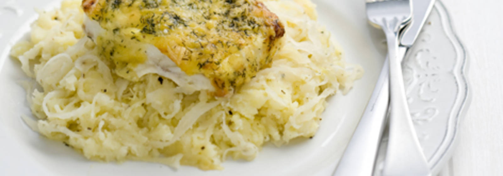 Sauerkraut stew with cod fillet Sauerkraut stew with cod fillet